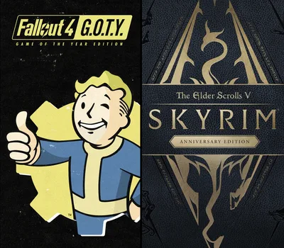 The Elder Scrolls V: Skyrim Anniversary Edition + Fallout 4 G.O.T.Y. PC Steam CD Key — лицензионный ключ