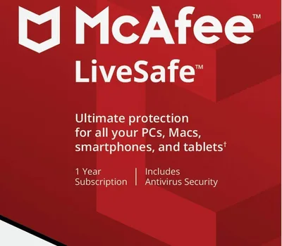 McAfee LiveSafe 2023 Key (1 Year / Unlimited Devices) — лицензионный ключ