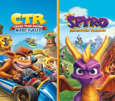 Crash Team Racing Nitro-Fueled + Spyro Game Bundle AR XBOX One / Xbox Series X|S CD Key — лицензионный ключ