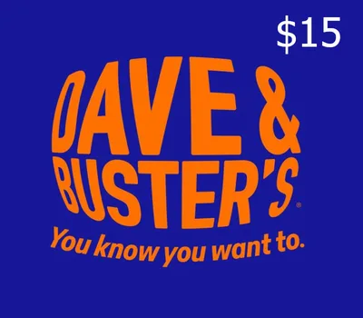 Dave & Buster's USD 15 Gift Card US — лицензионный ключ