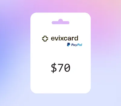 EvixCard PayPal USD 70 Gift Card — лицензионный ключ